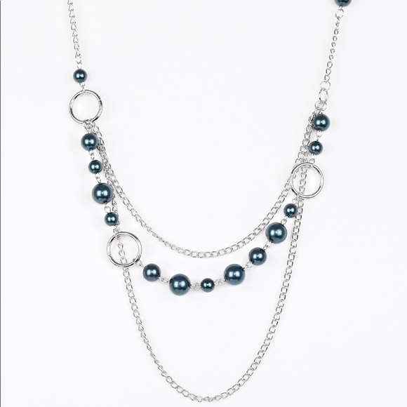 Blue Long Beaded Princess Necklace - Picture 3 of 3